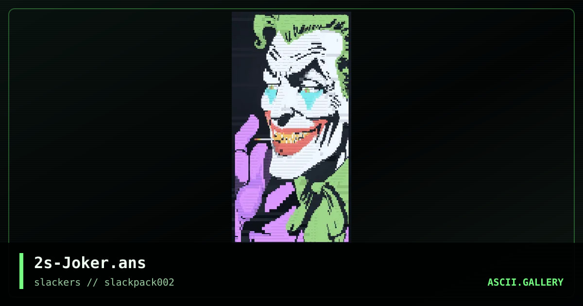 Joker, by 2stoned, 2025