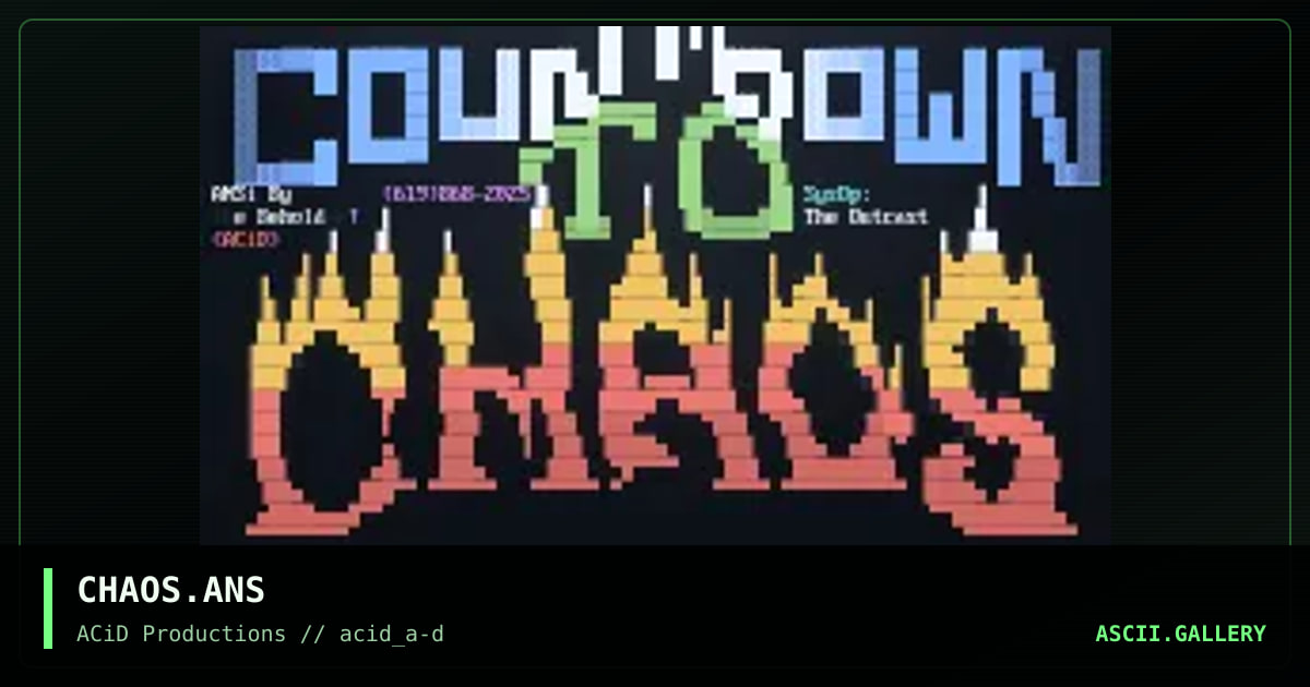 CHAOS.ANS, by the beholder-acid aaa, 1990