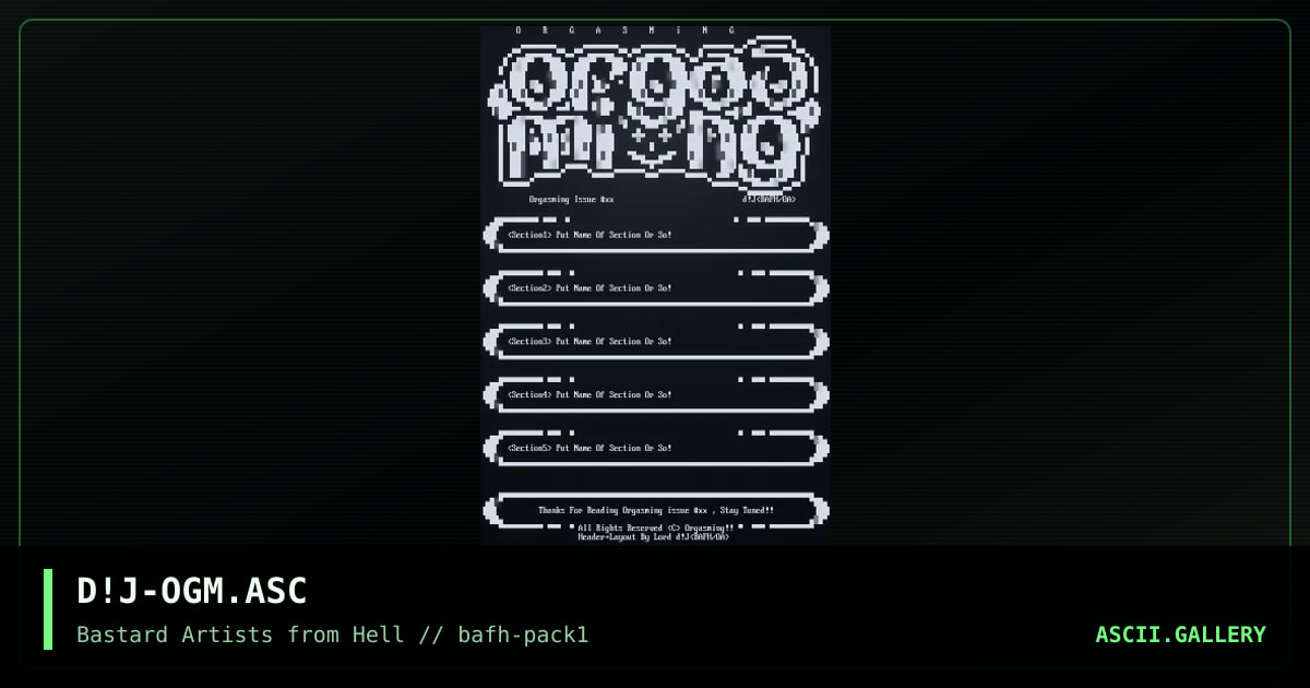 D!J-OGM.ASC, by docjones, 2001