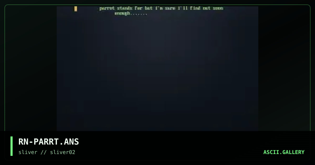 parrot, by ruiner, 1997
