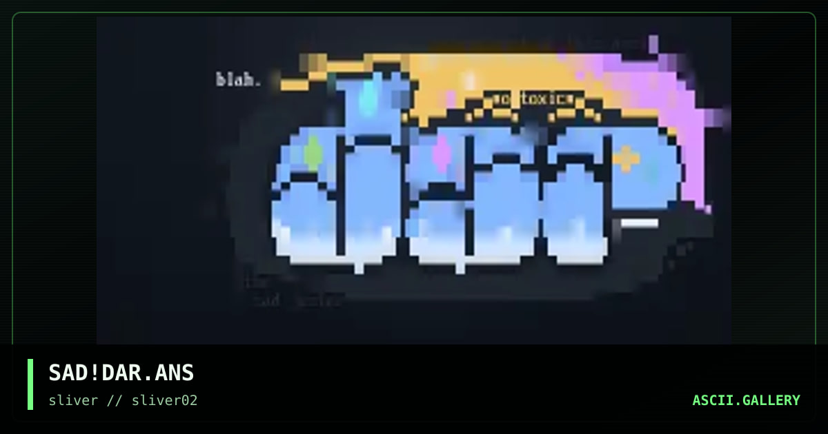 SAD!DAR.ANS, by the sad jester, 1997
