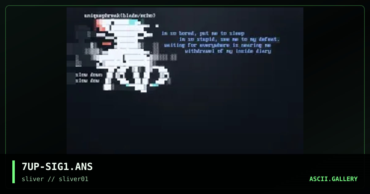uniquephreaks sig? why?, by unique phreak, 1997