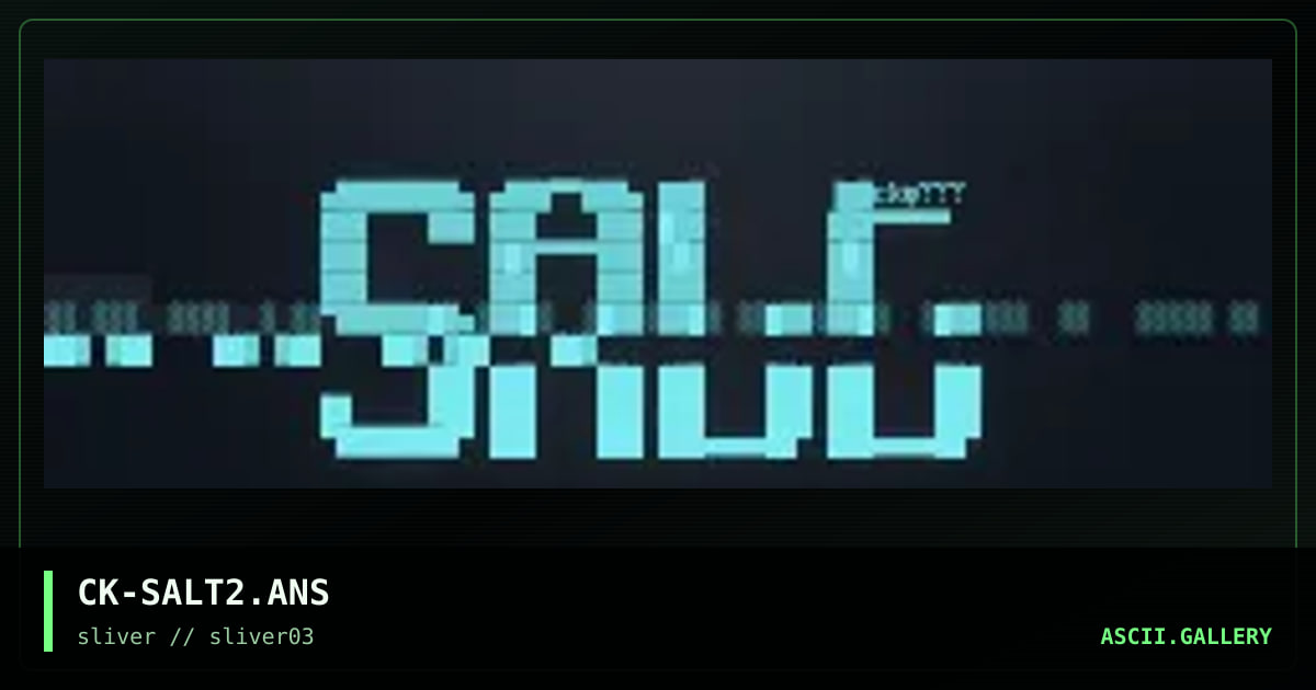 CK-SALT2.ANS, by cronic killah, 1997