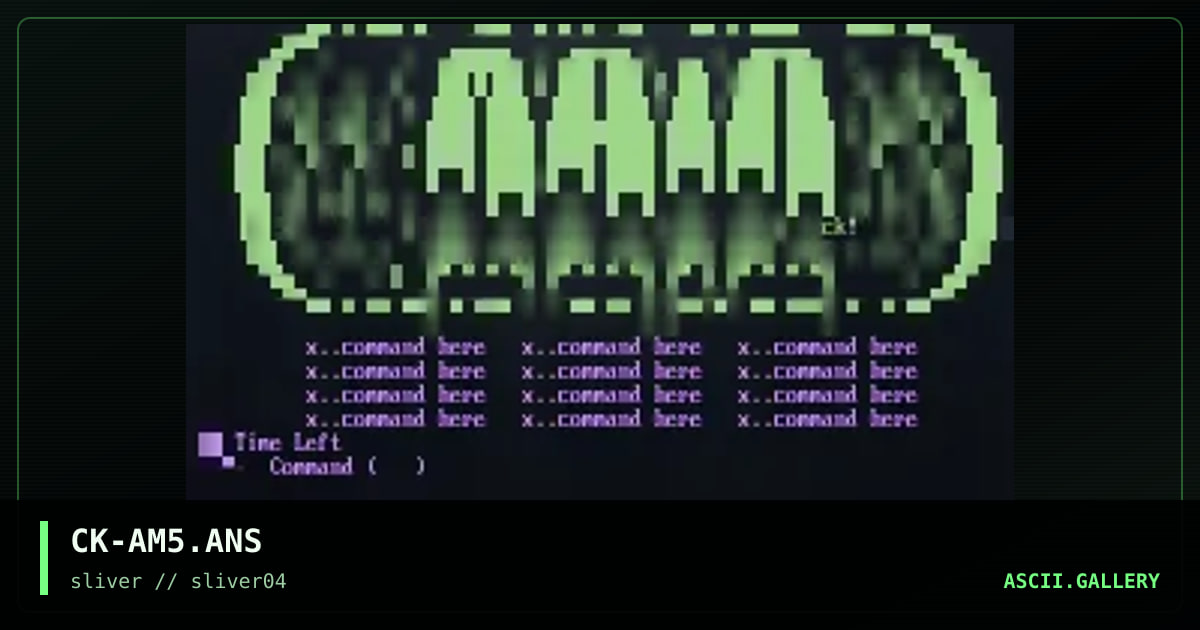 CK-AM5.ANS, by cronic killah, 1997