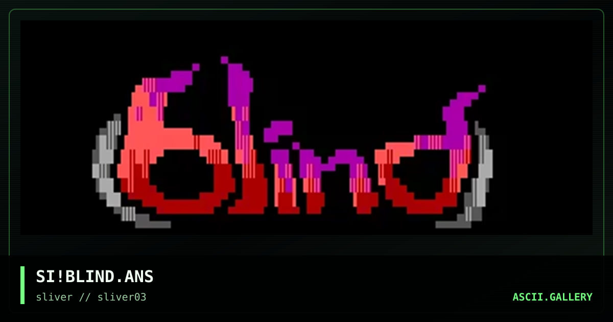 SI!BLIND.ANS, by sadistic intent, 1997