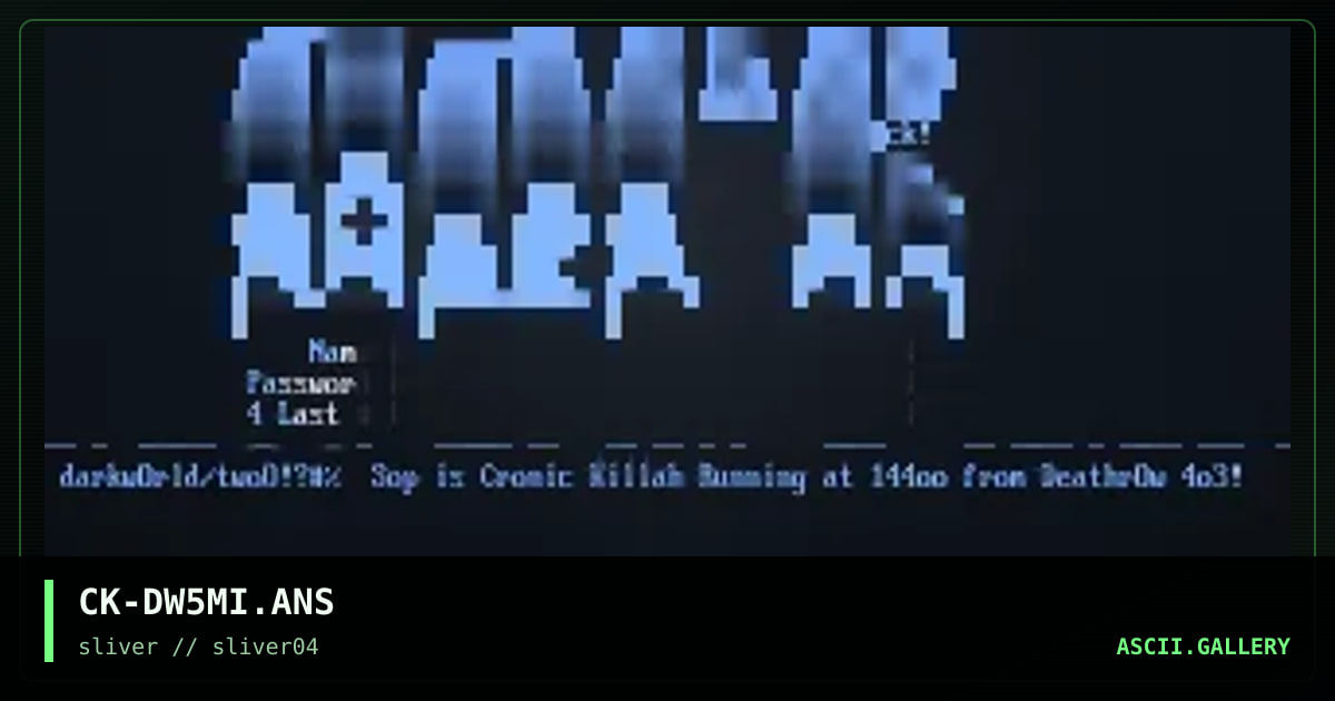 CK-DW5MI.ANS, by cronic killah, 1997