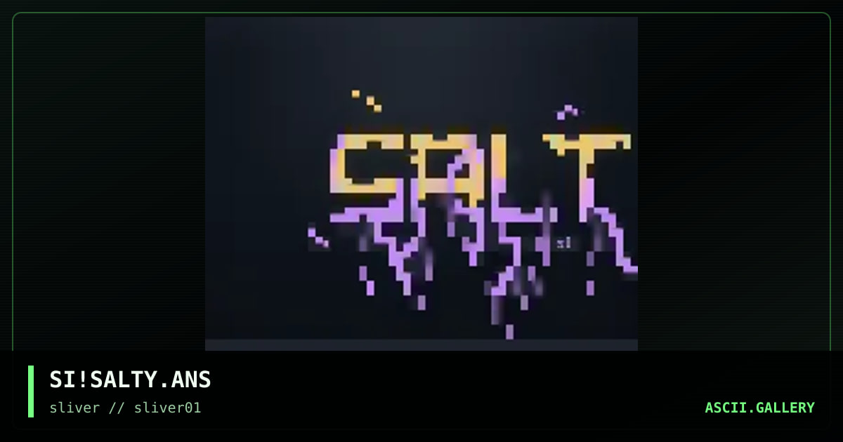 SI!SALTY.ANS, by sadistic intent, 1997