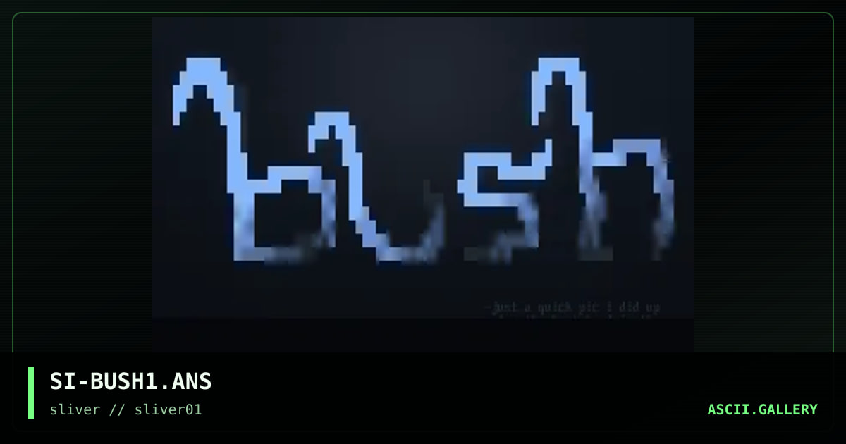 bush, by sadistic intent, 1997