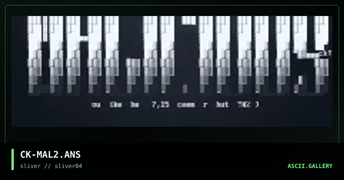 CK-MAL2.ANS, by cronic killah, 1997