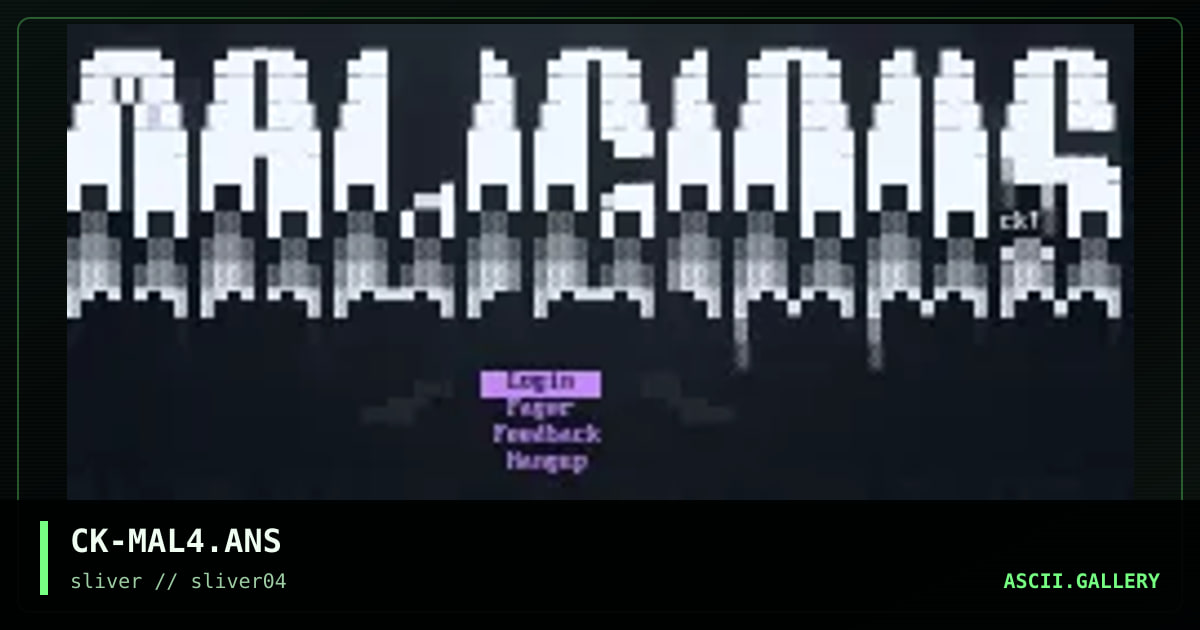 CK-MAL4.ANS, by cronic killah, 1997