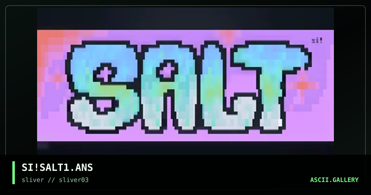 SI!SALT1.ANS, by sadistic intent, 1997