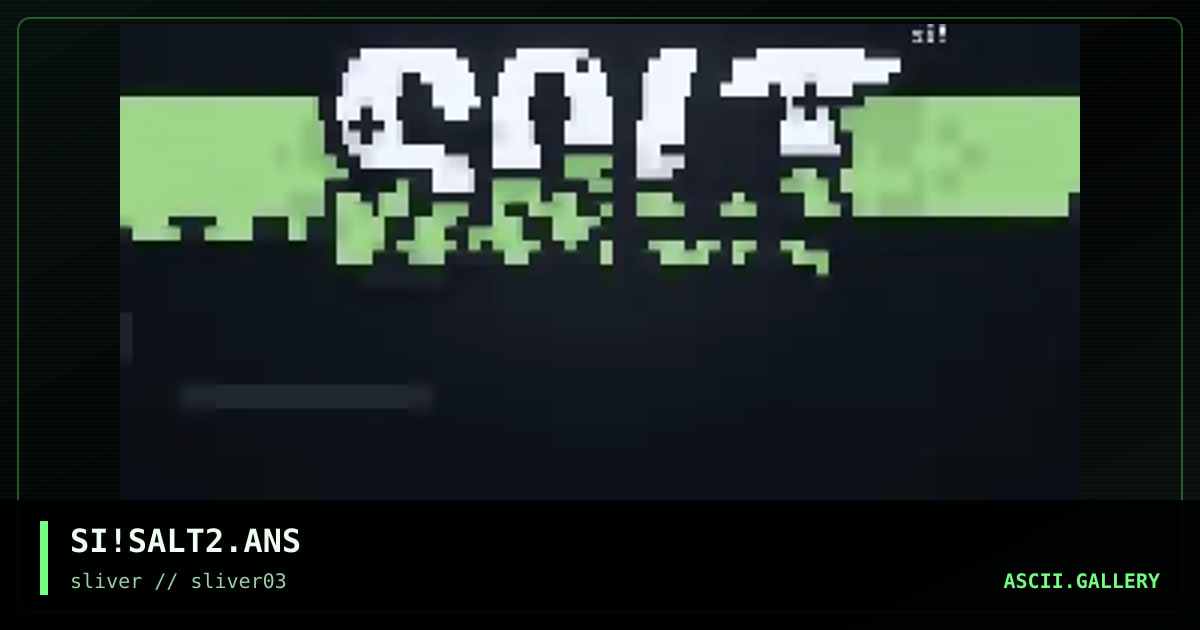 SI!SALT2.ANS, by sadistic intent, 1997