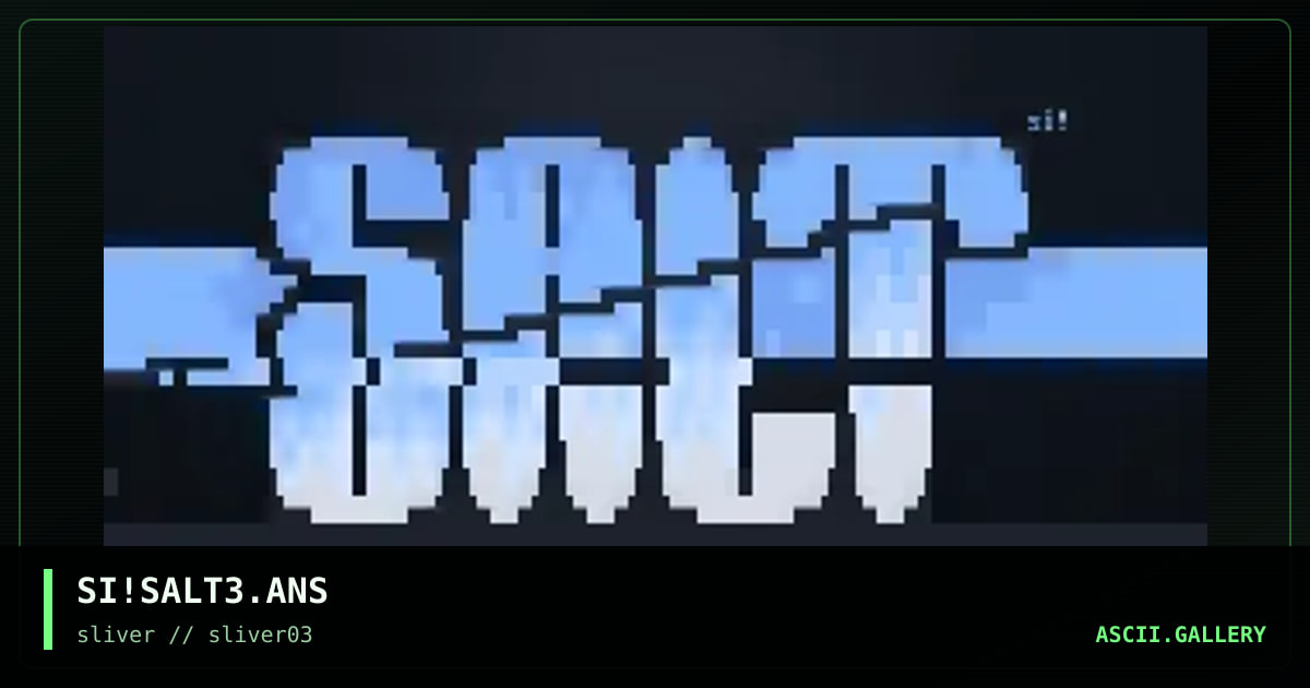 SI!SALT3.ANS, by sadistic intent, 1997