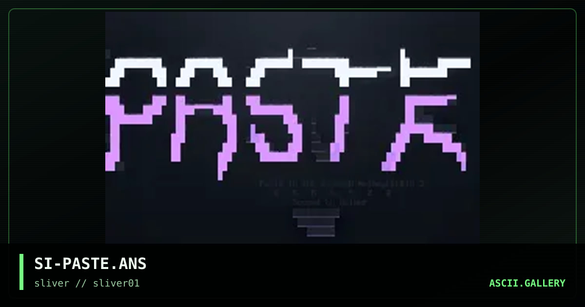 paste, by sadistic intent, 1997