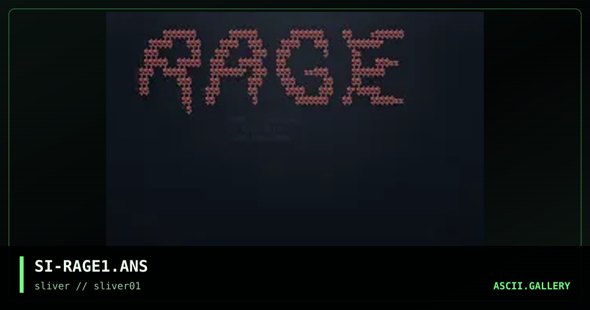 rage, by sadistic intent, 1997
