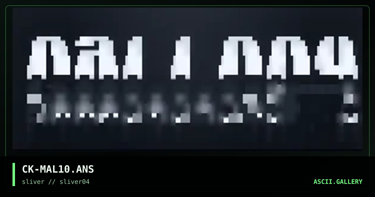 CK-MAL10.ANS, by cronic killah, 1997