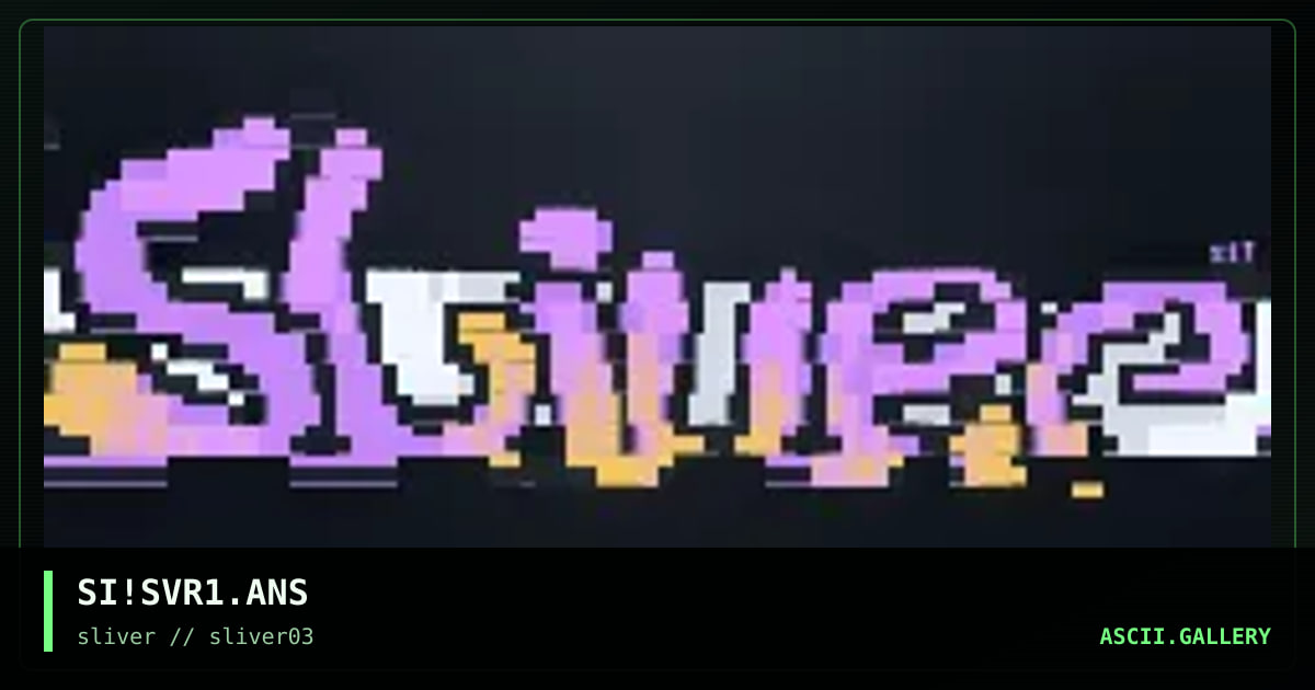 SI!SVR1.ANS, by sadistic intent, 1997