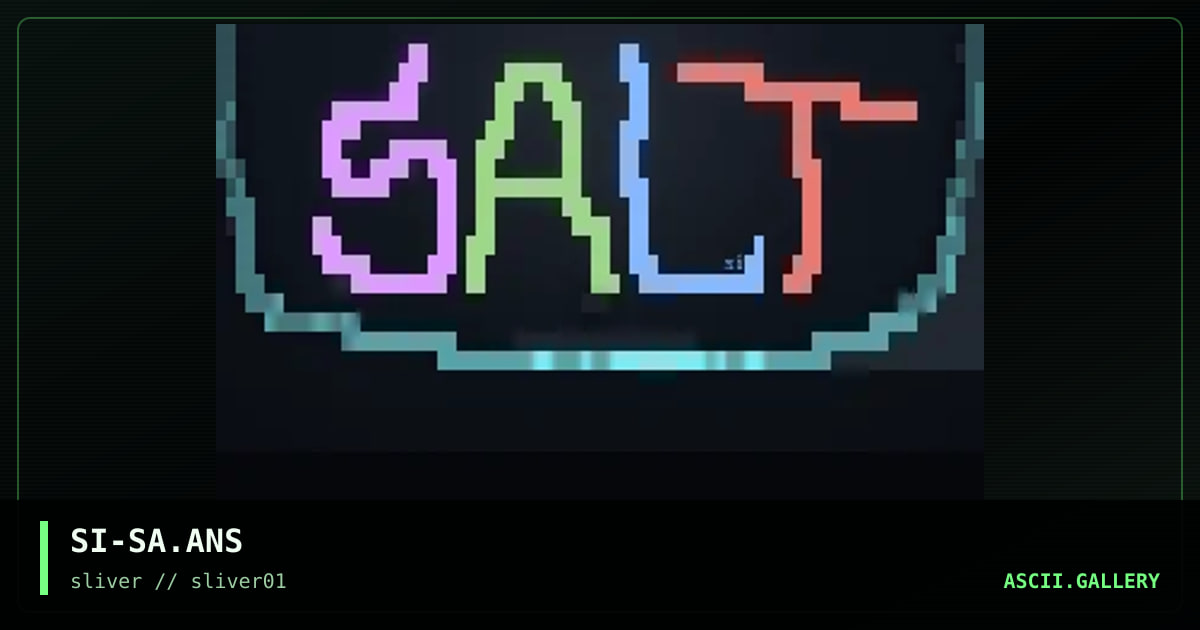 salt, by sadistic intent, 1997