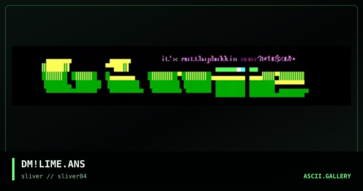 DM!LIME.ANS, by demolisher, 1997
