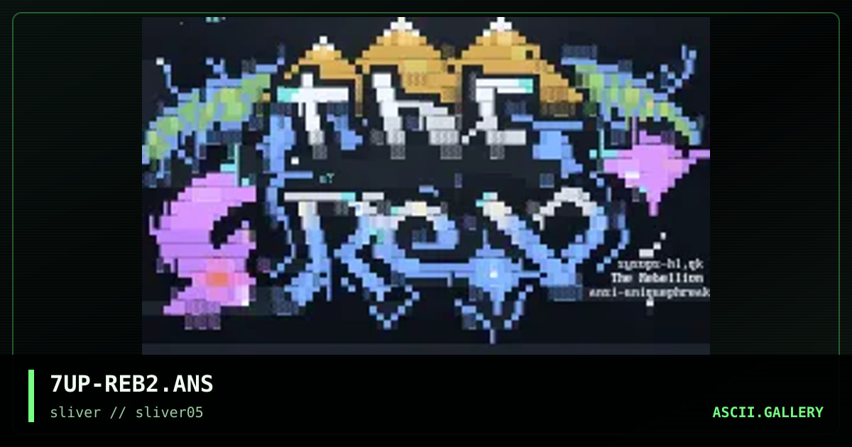 the r  e   b e l lion, by sevenup, 1997