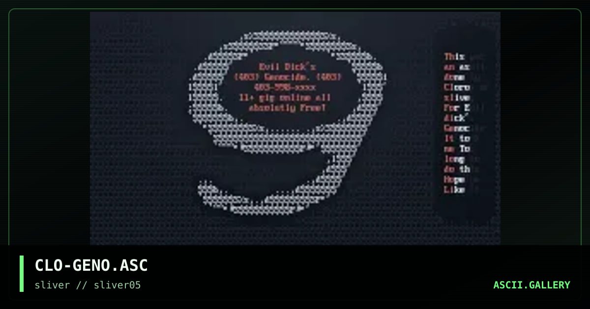 genocide, by clorox, 1997