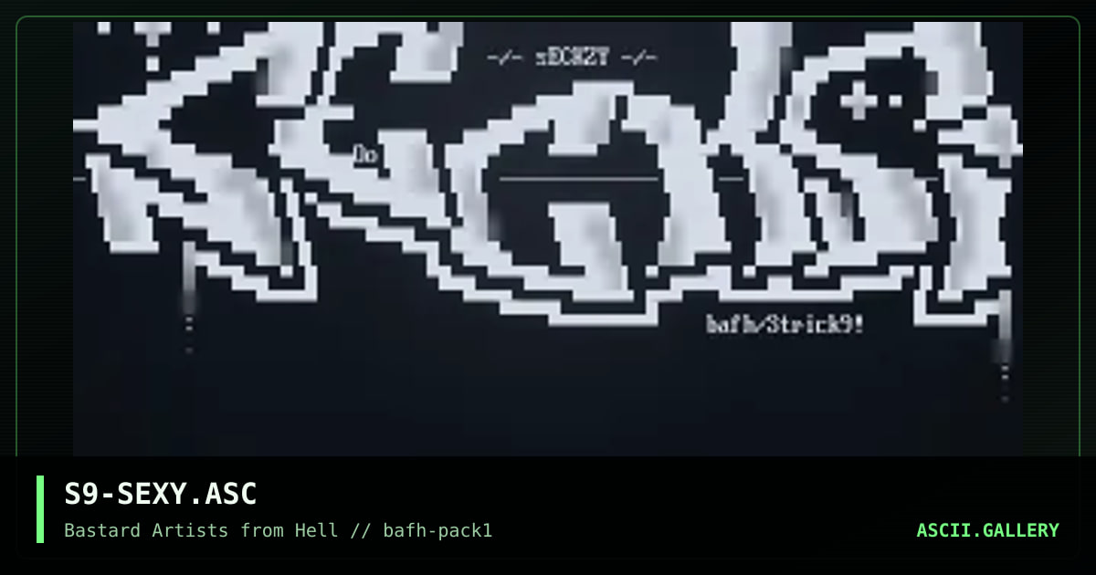 S9-SEXY.ASC, by strick9, 2001