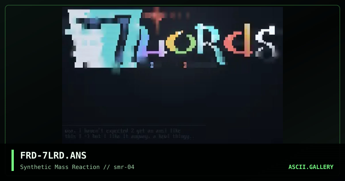 FRD-7LRD.ANS, by frodo, 2001