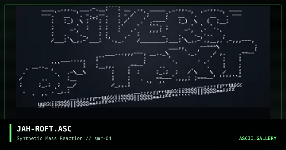 rivers of text, by jah, 2001