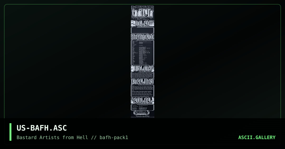 US-BAFH.ASC, by bafh, 2001