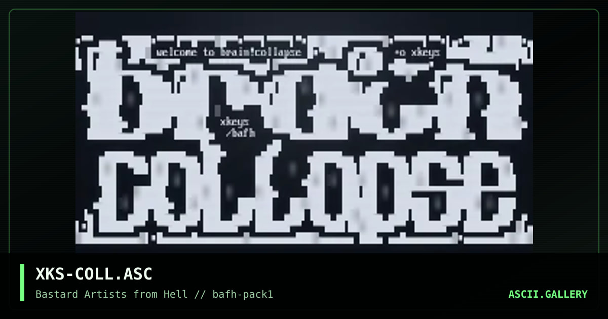 XKS-COLL.ASC, by xkeys, 2001
