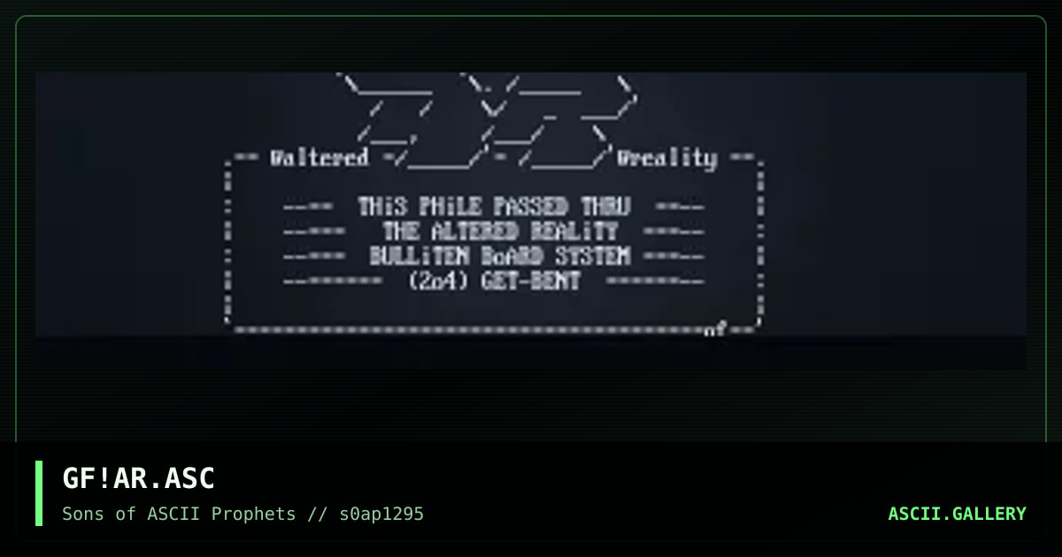 AR Tag, by grifter, 1995