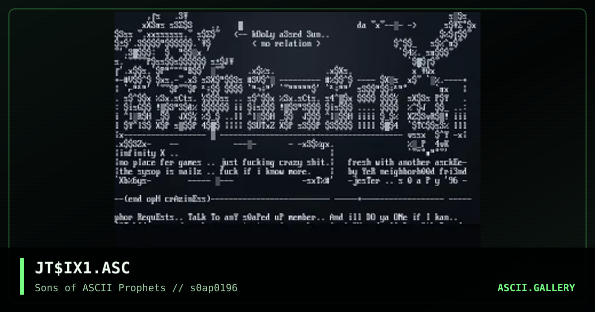 1nfinit3e "x" .., by jester, 1996