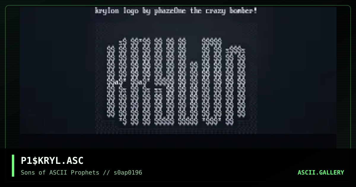 krylon, by phazeone, 1996
