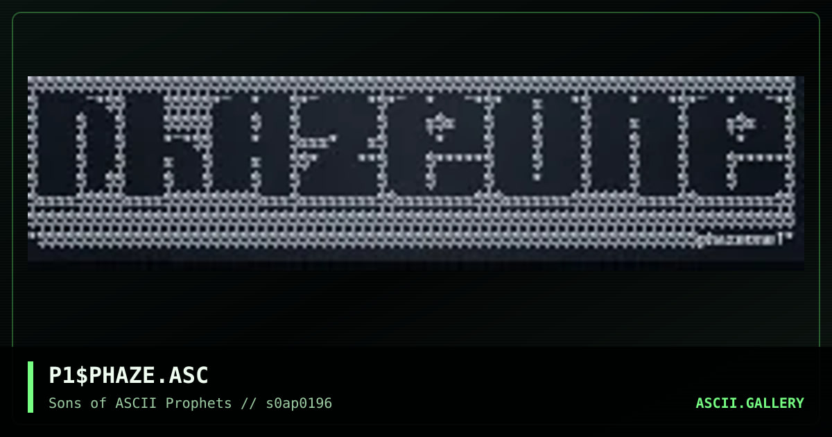 look , my name! :P, by phazeone, 1996