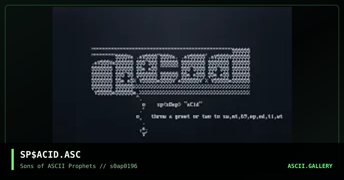 acid!ascii, by spear, 1996