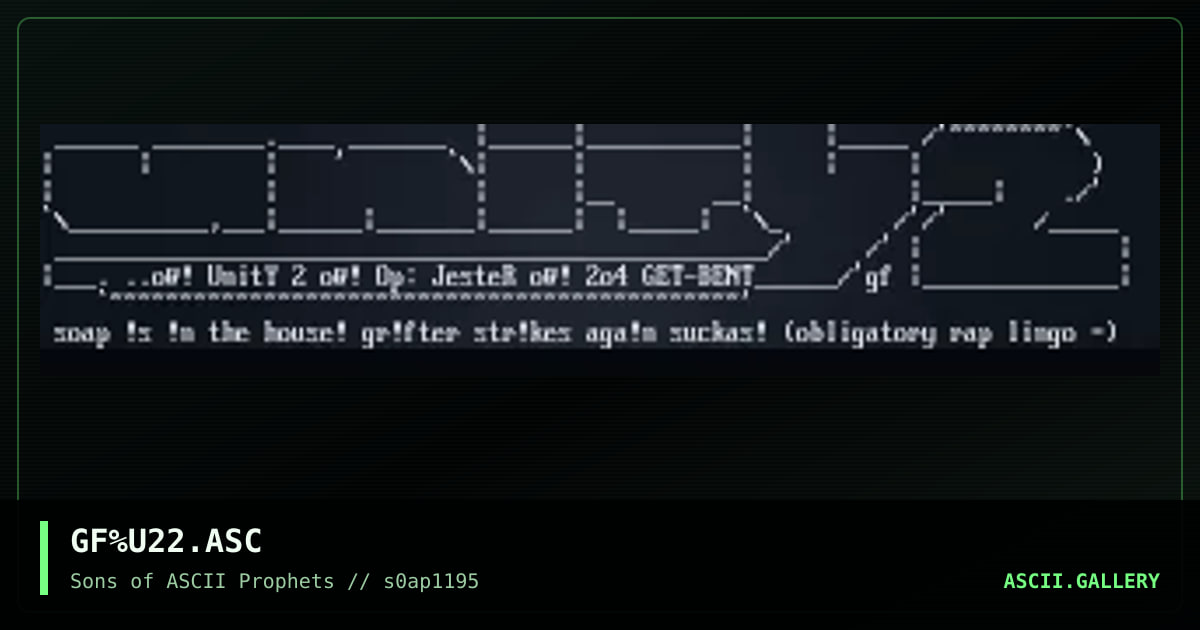 Unity 2 Strikes Back, by grifter, 1995