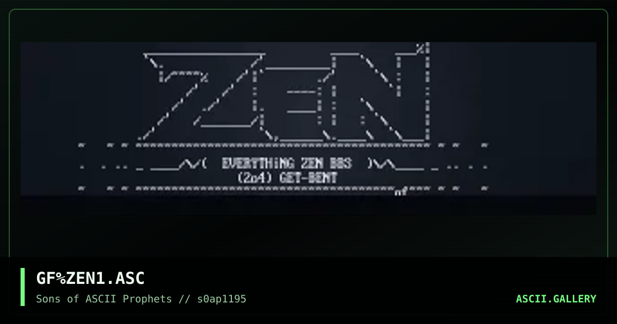 Everything ZEN #1, by grifter, 1995