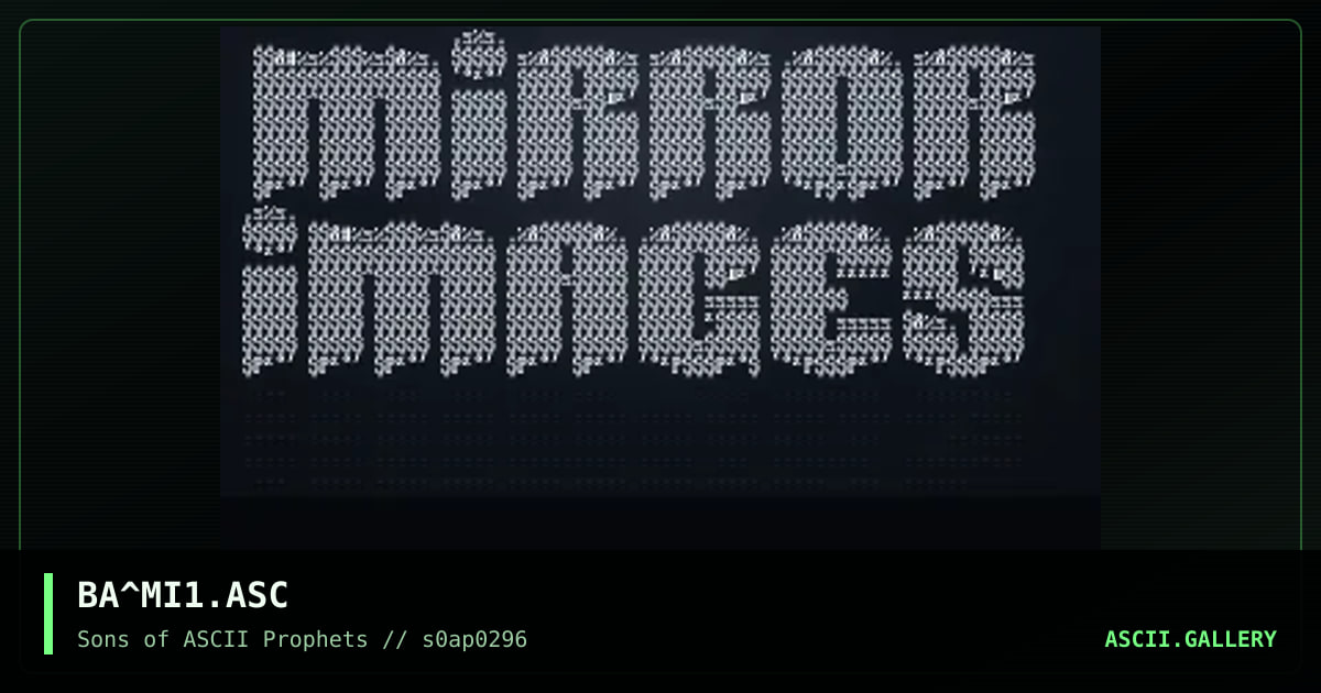 mirrOr imagez, by bamboozler, 1996