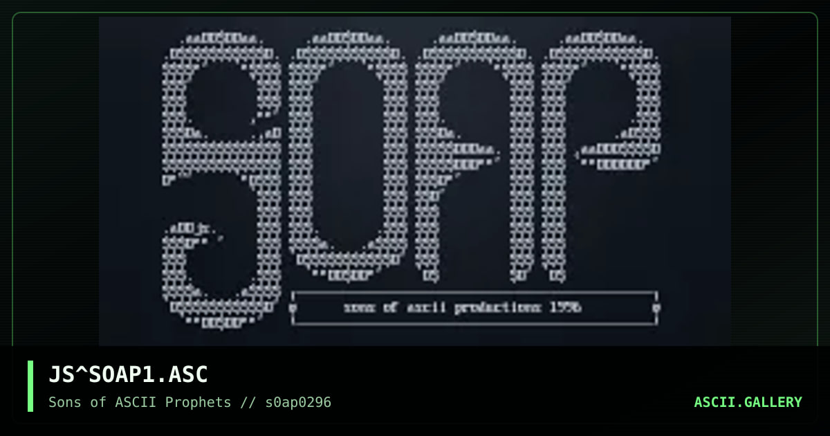 s0ap!, by julian stardawn, 1996