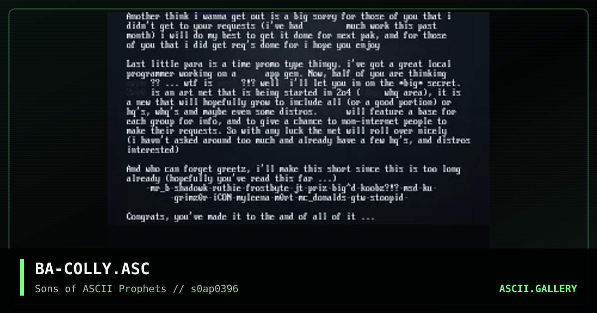 ascIi colly .., by bambooz, 1996