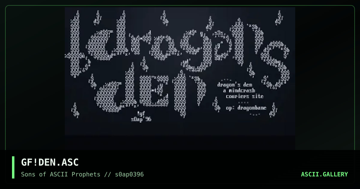 dragons den, by grifter, 1996