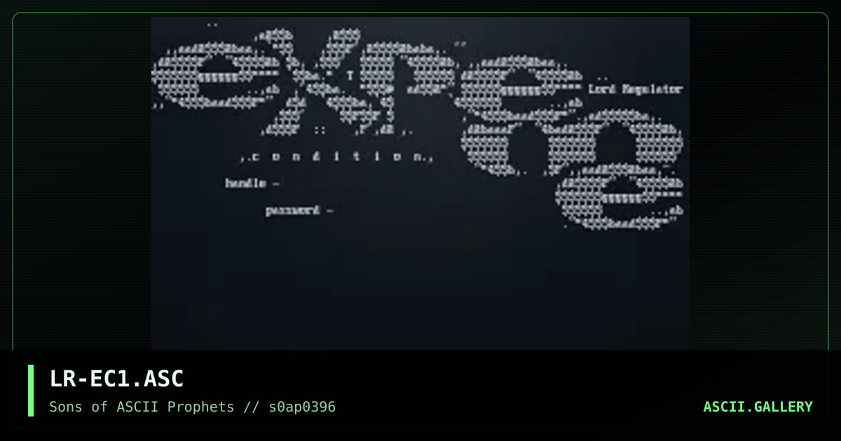 ec1, by lord regulator, 1996