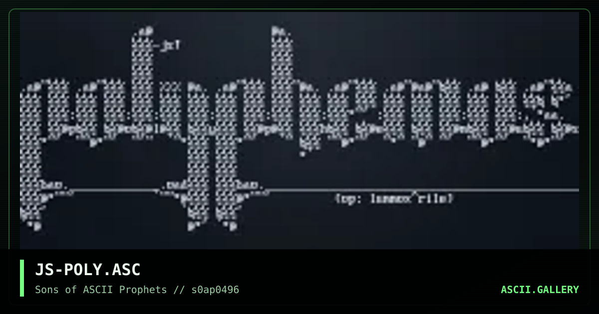 polyphemus!, by julian stardawn, 1996