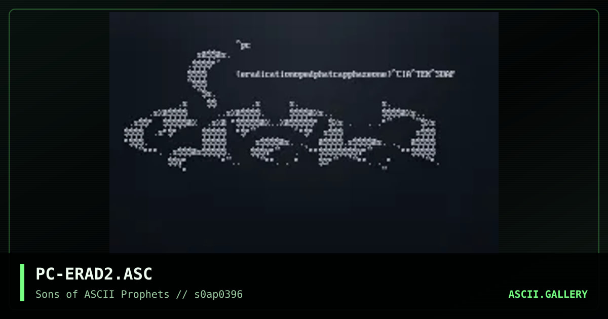 eradication ascii!, by phatcap, 1996