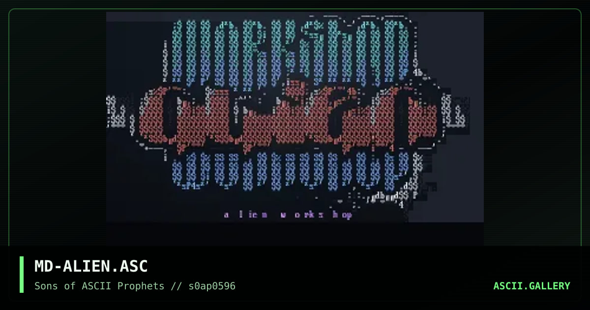 alIen wOrkshop, by mr self destruct, 1996