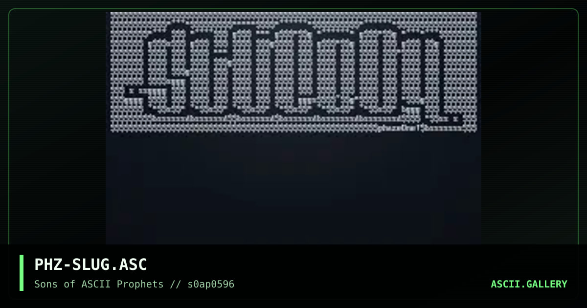 slugbwoy, by phazeone, 1996