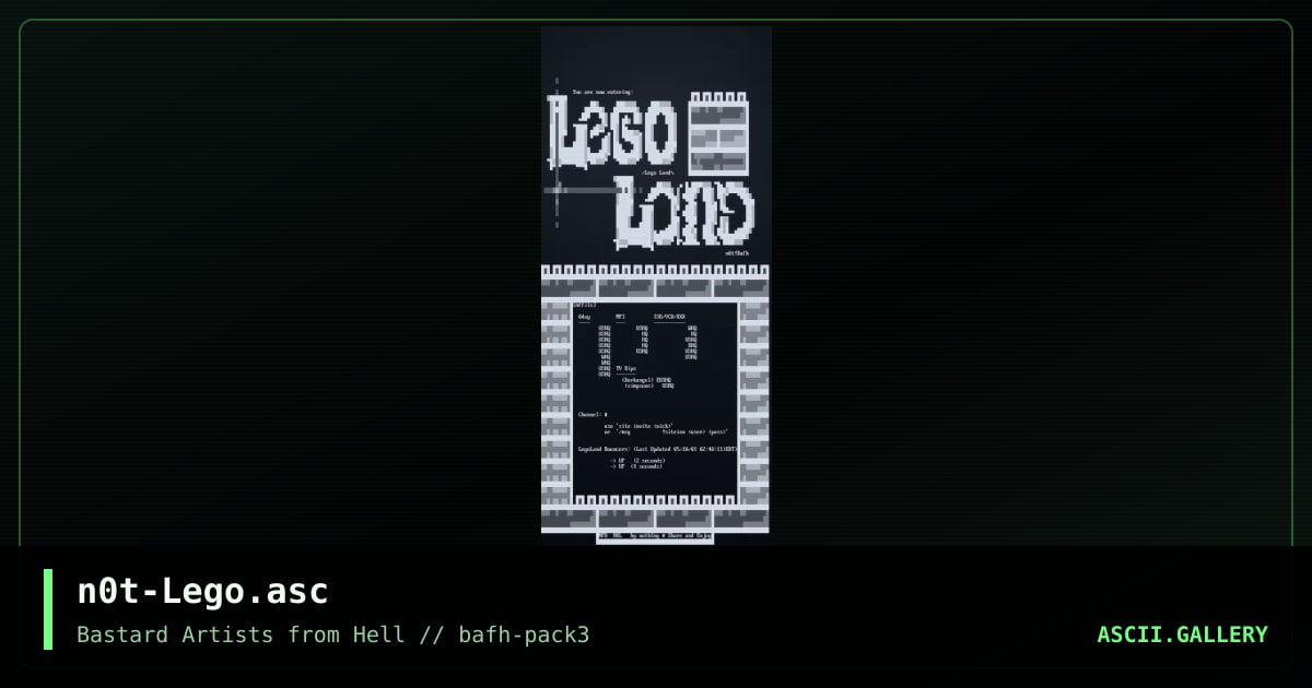 n0t-Lego.asc, by noth1ng, 2001