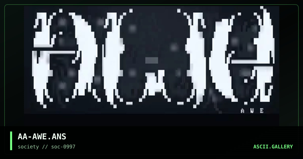 awe lettering..., by archangel, 1997