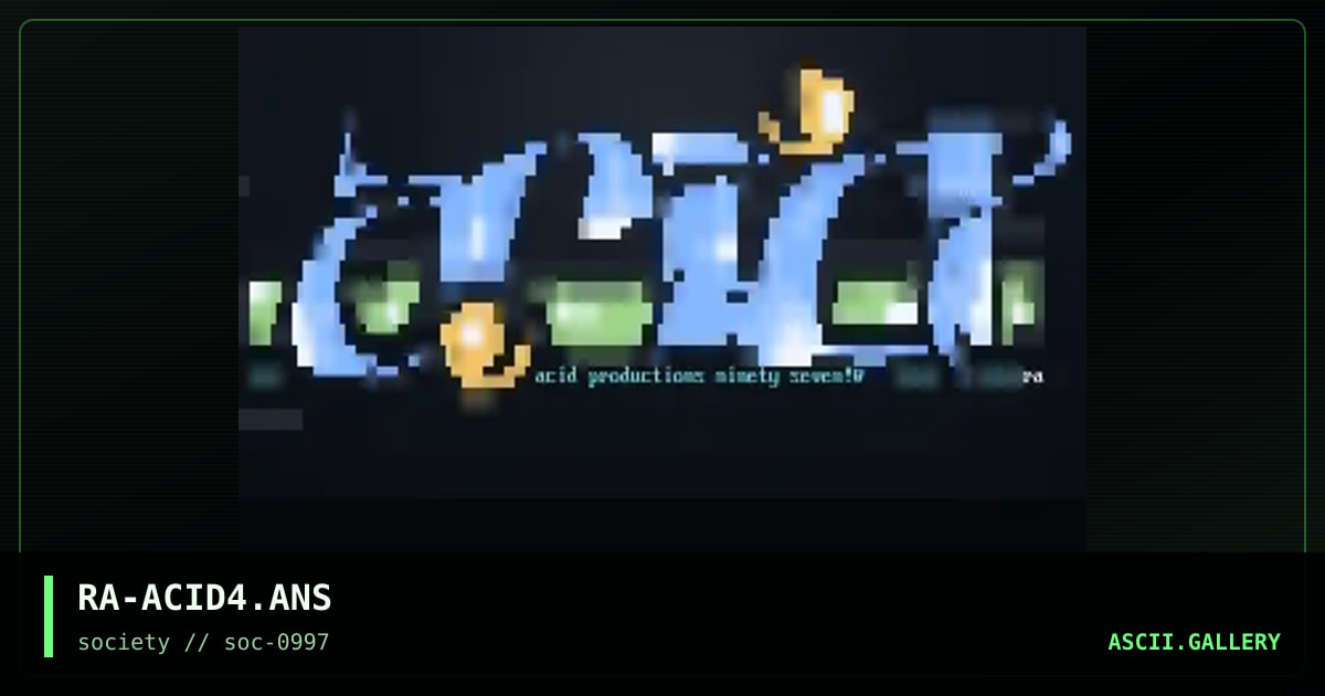 acid logo!$% :), by reanimator, 1997