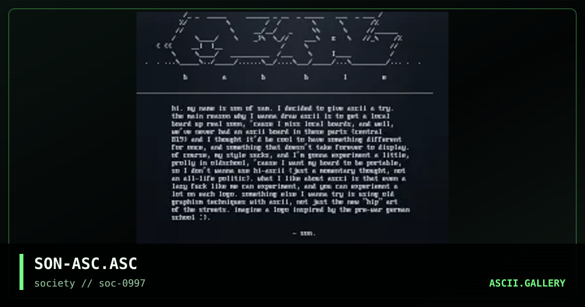 SON-ASC.ASC, by son of sam, 1997
